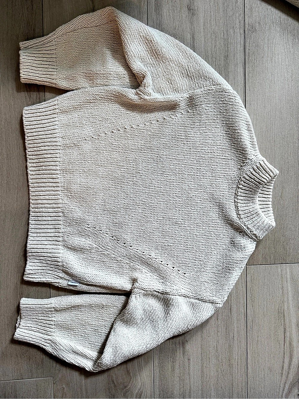 Le Bon Shoppe Zoe Cotton Sweater Cream Size M/L
